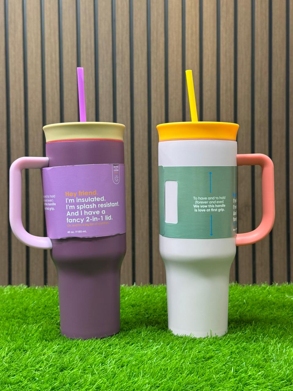 🌈 2-in-1 Gradient Straw Tumblers