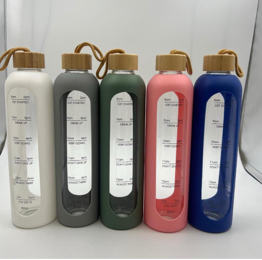 Premium Glass Water Bottle with Silicone Cover 💧 | Safe, Stylish & Eco-Friendly